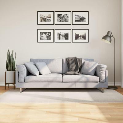 VidaXL Vloerkleed iza laagpolig scandinavisch 100x200 cm crèmekleurig VidaXL Vloerkleed iza laagpolig scandinavisch 100x200 cm crèmekleurig