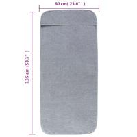 Strandhanddoeken 2 st 400 g/m 60x135 cm stof grijs - thumbnail