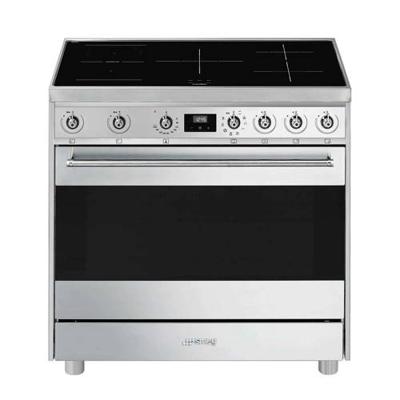 Smeg C9IMX9-1 fornuis Vrijstaand fornuis Zwart, Roestvrijstaal Zone van inductiekookplaat A