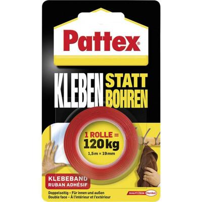 Pattex PRO/DIY Tapes PXMT2 Dubbelzijdige tape Wit (l x b) 1.5 m x 19 mm 1 stuk(s)