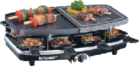 Cloer 6435 raclettegrill met natuursteen 1200w - thumbnail