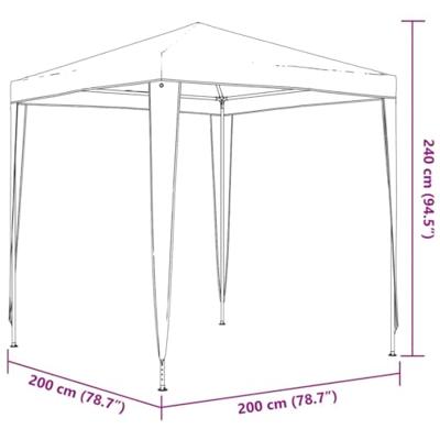 Partytent professioneel 2x2 m antraciet