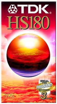 VHS videoband E180 (3 uur, 1 band)