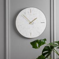 Light & Living Klok 'Moreno' Marmer, kleur Wit - thumbnail