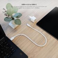 NANOCABLE 10.01.2103-W USB 2.0-kabel, 3 A, USB-C/M-A/M, wit, 3 m - thumbnail
