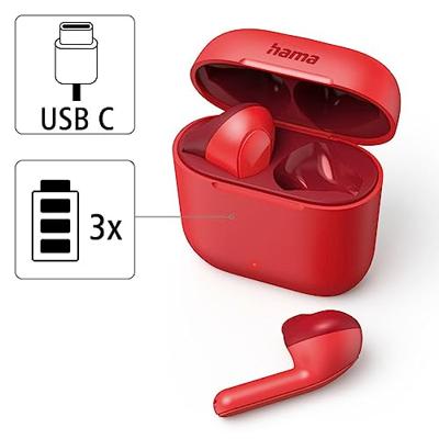 Hama Freedom Light | Draadloze Bluetooth 5.0 True Wireless hoofdtelefoon rood