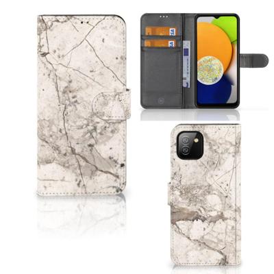 Samsung Galaxy A03 | Bookcase | Marmer Beige