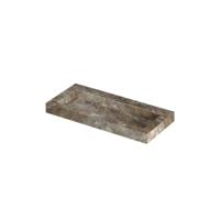 INK Pitch Wastafel keramische slab centraal met drain en front en side skirts zonder kraangat 100x45x9 Earth glossy - thumbnail