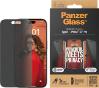 PanzerGlass Privacy P2810 Screenprotector (folie) met privacyfolie Apple iPhone 15 Pro 1 stuk(s) - thumbnail