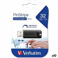 USB stick Verbatim Pinstripe Zwart 32 GB - thumbnail