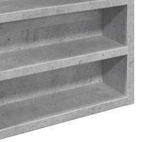 Vitrinekast 60x8,5x58 cm bewerkt hout betongrijs - thumbnail