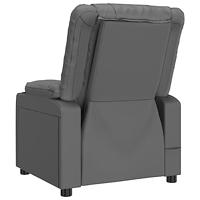 Massagestoel elektrisch kunstleer grijs - thumbnail