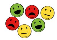 Magneet Legamaster emoticon 50mm assorti 6 stuks - thumbnail