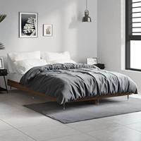 Bedframe zonder matras bewerkt hout bruin eikenkleur 120x190 cm - thumbnail