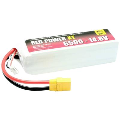 Red Power LiPo accupack 14.8 V 6500 mAh 35 C Softcase XT90