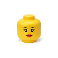 Room Copenhagen LEGO Storage Head "Girl", Klein Geel opbergdoos - thumbnail