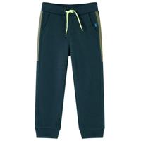 VidaXL Kinderjoggingbroek met trekkoord 92 mosgroen - thumbnail