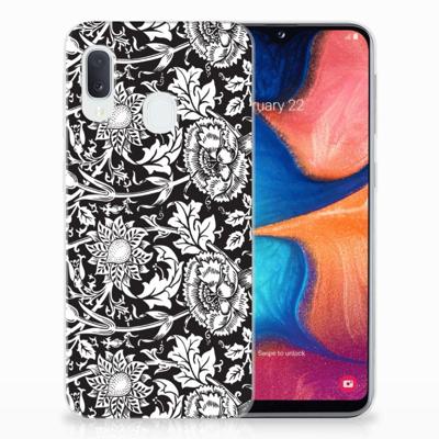 Samsung Galaxy A20e | TPU Case | Black Flowers