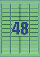 Etiket avery l6040-20 45.7x21.2mm groen 960st - thumbnail
