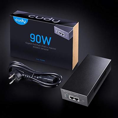Cudy POE400 90W Gigabit Ultra Power PoE++, PoE++ Injector, 48V-56V/ Max 90W, 10/100/1000Mbps RJ-45, IEEE 802.3af / 802.3at / 802.3bt compatibel, tot 1 00 meter PoE-adapter