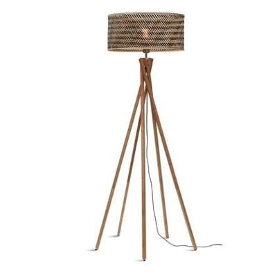 GOOD&MOJO Vloerlamp 'Java' 5-poot, Bamboe, kleur Naturel/Zwart
