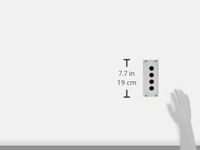 Eaton M22-I4 Opbouwbehuizing 4 inbouwplaatsen, Voor bodembevestiging (Ø x h) 22 mm x 80 mm Antraciet 1 stuk(s)