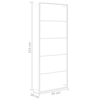 VidaXL Handdoekenrek wit 45x10x115 cm staal