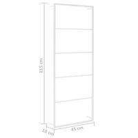 VidaXL Handdoekenrek wit 45x10x115 cm staal - thumbnail