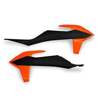 UFO PLAST radiateurafdekking radiator covers ufo ktm black/ orange - thumbnail