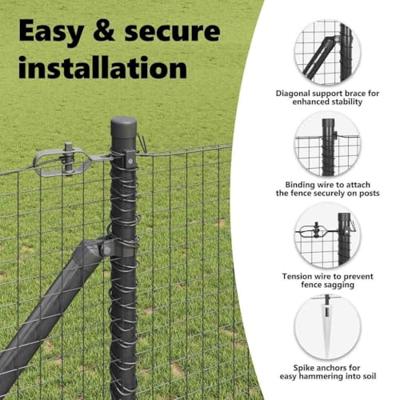 VidaXL Afrasteringspaal grijs 10 x 1,4 m (25 x 25 mm gaas)