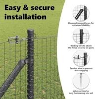 VidaXL Afrasteringspaal grijs 10 x 1,4 m (25 x 25 mm gaas) - thumbnail