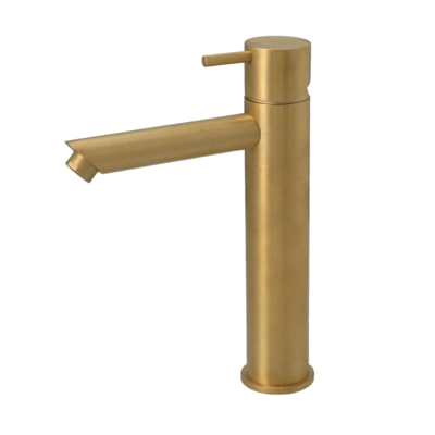 Wastafelmengkraan Hotbath Cobber 1-hendel Recht 21.6 cm Geborsteld Koper Living Colours