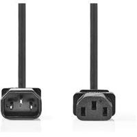 Nedis Stroomkabel | IEC-320-C14 | IEC-320-C13 | Recht | Recht | Vernikkeld | 5.00 m | Rond | PVC | Zwart | Label - CEGL10500BK50 - thumbnail