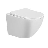 Nibiru rimless wandcloset met toiletzitting softclose en quick release glans wit - thumbnail