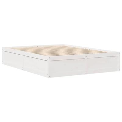 Bedframe zonder matras massief grenenhout wit 160x200 cm Bedframe zonder matras massief grenenhout wit 160x200 cm
