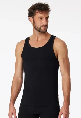 2-Packheren hemden 95/5 - Witte en zwarte Biologisch katoenen mannen onderhemden