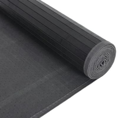 Vloerkleed rechthoekig 80x1000 cm bamboe zwart - thumbnail