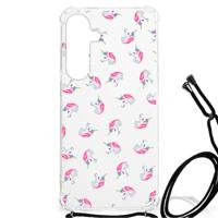 Doorzichtige Silicone Hoesje voor Samsung Galaxy S24 Plus Unicorns - thumbnail