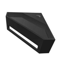 Wiesbaden Hoekfontein Julia 35x35x20 cm Solid Surface Mat Zwart - thumbnail