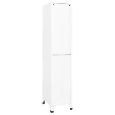 Lockerkast 38x45x180 cm staal wit