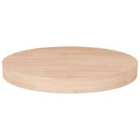 Tafelblad rond 30x4 cm onbehandeld massief eikenhout - thumbnail