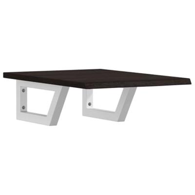 Badkamer wandschap staal en massief eikenhout