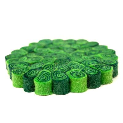 Ronde Vilten Onderzetter Marshmallow Groen (20 cm) Ronde Vilten Onderzetter Marshmallow Groen (20 cm)