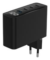 USB snellader 1xA, 3xC 100W Power Delivery zwart - thumbnail