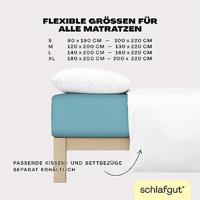 Schlafgut Schlafgut EASY Jersey Elasthan Hoeslaken M - 120x200 - 130x220 467 Petrol Mid - thumbnail