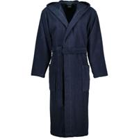 Cawö Cawo Heren Home Badjas met Capuchon Uni 842 4XL blauw - thumbnail