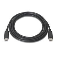 AISENS A107 – 0058 – 3 A USB 2.0-kabel, 3 m, voor telefoon, mobiele telefoon en tablet, zwart - thumbnail