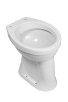 Toiletpot Wiesbaden Staand verhoogd +6 AO Wit (exclusief zitting) - thumbnail