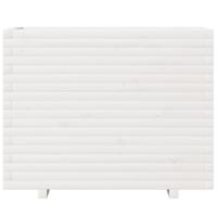 Plantenbak 90x40x72,5 cm massief grenenhout wit - thumbnail