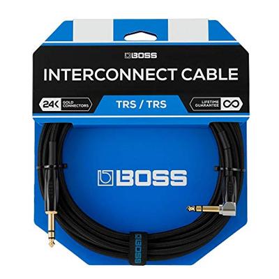 Boss BCC-3-TRA jack kabel 6.35 mm TRS recht-haaks 1 m